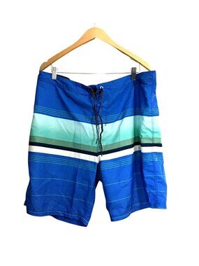 HURLEY- MENS BLUE FRONT TIE BACK POCKET SWIMMING TRUNKS SIZE 38